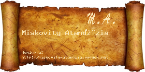Miskovity Atanázia névjegykártya
